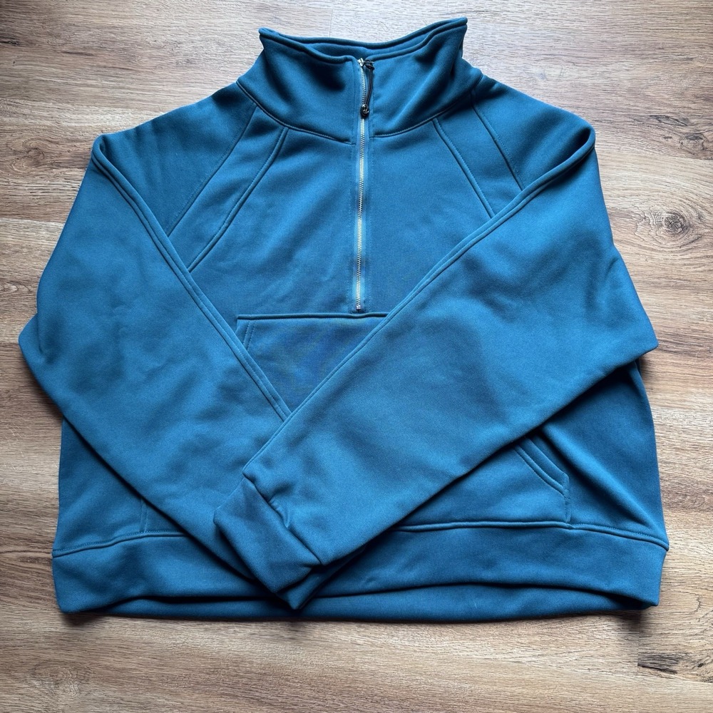 Lululemon Women's Scuba Oversized Funnel Neck Half Zip Cropped Size 10 M/L